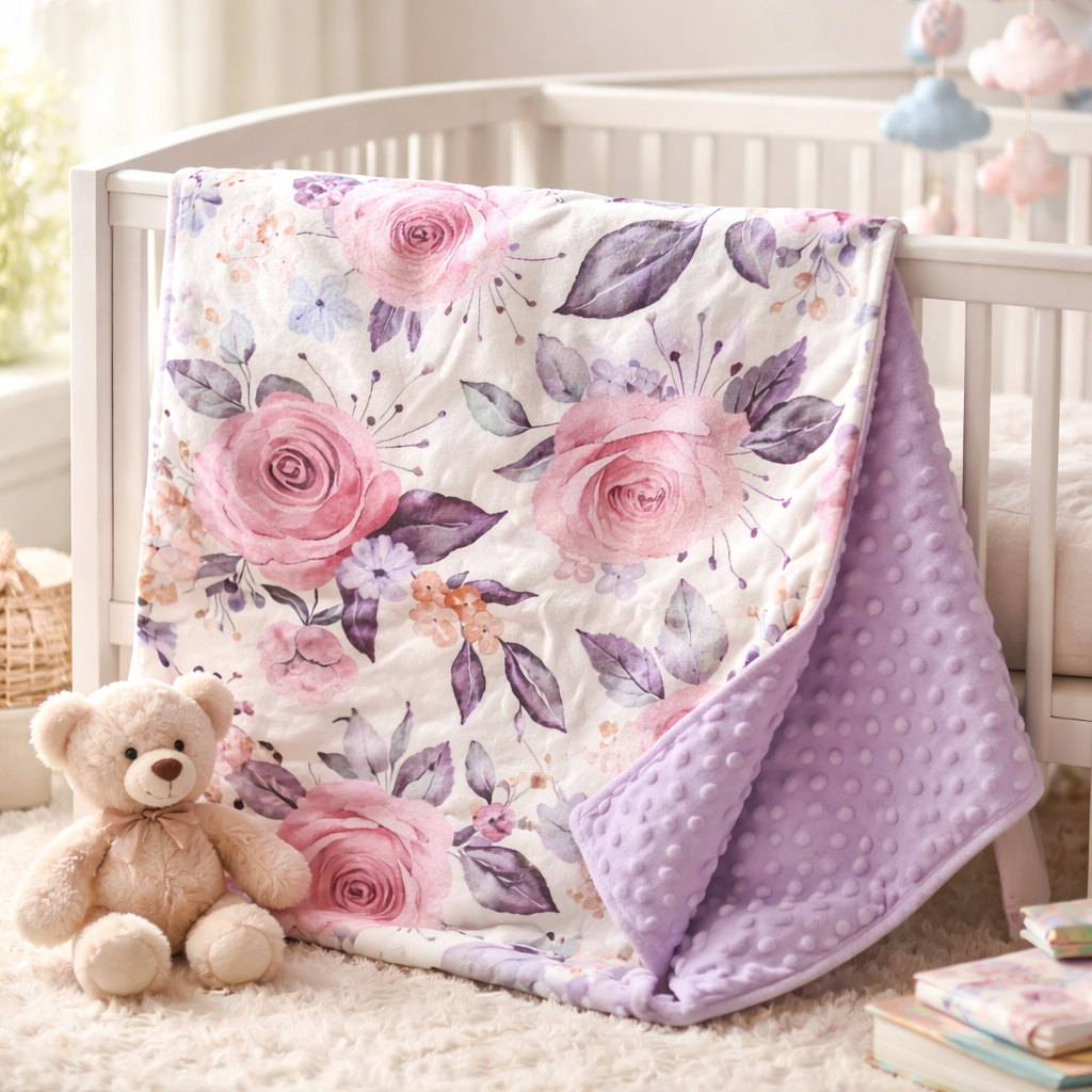 Couverture pour bébé Minky pour fille personnalisé