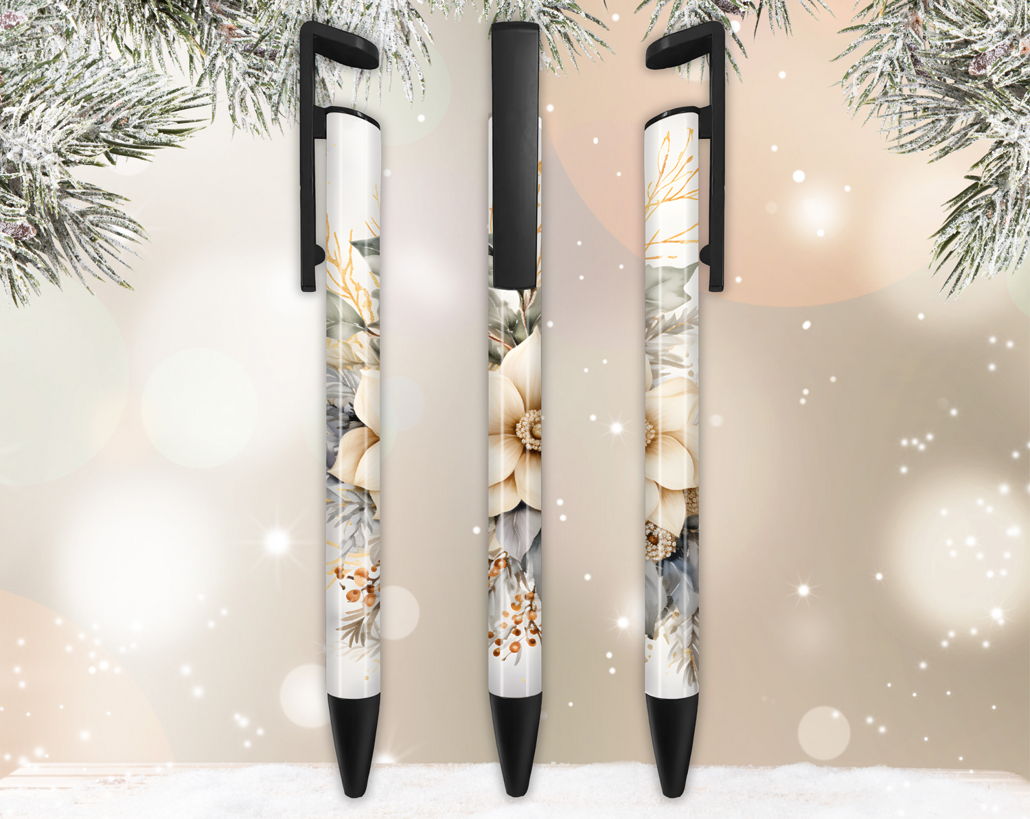 Stylos de Noël fait main.