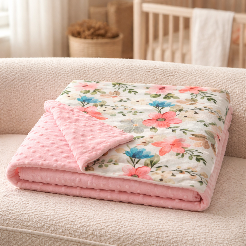 Couverture pour bébé Minky pour fille personnalisé