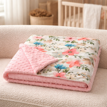 Couverture pour bébé Minky pour fille personnalisé