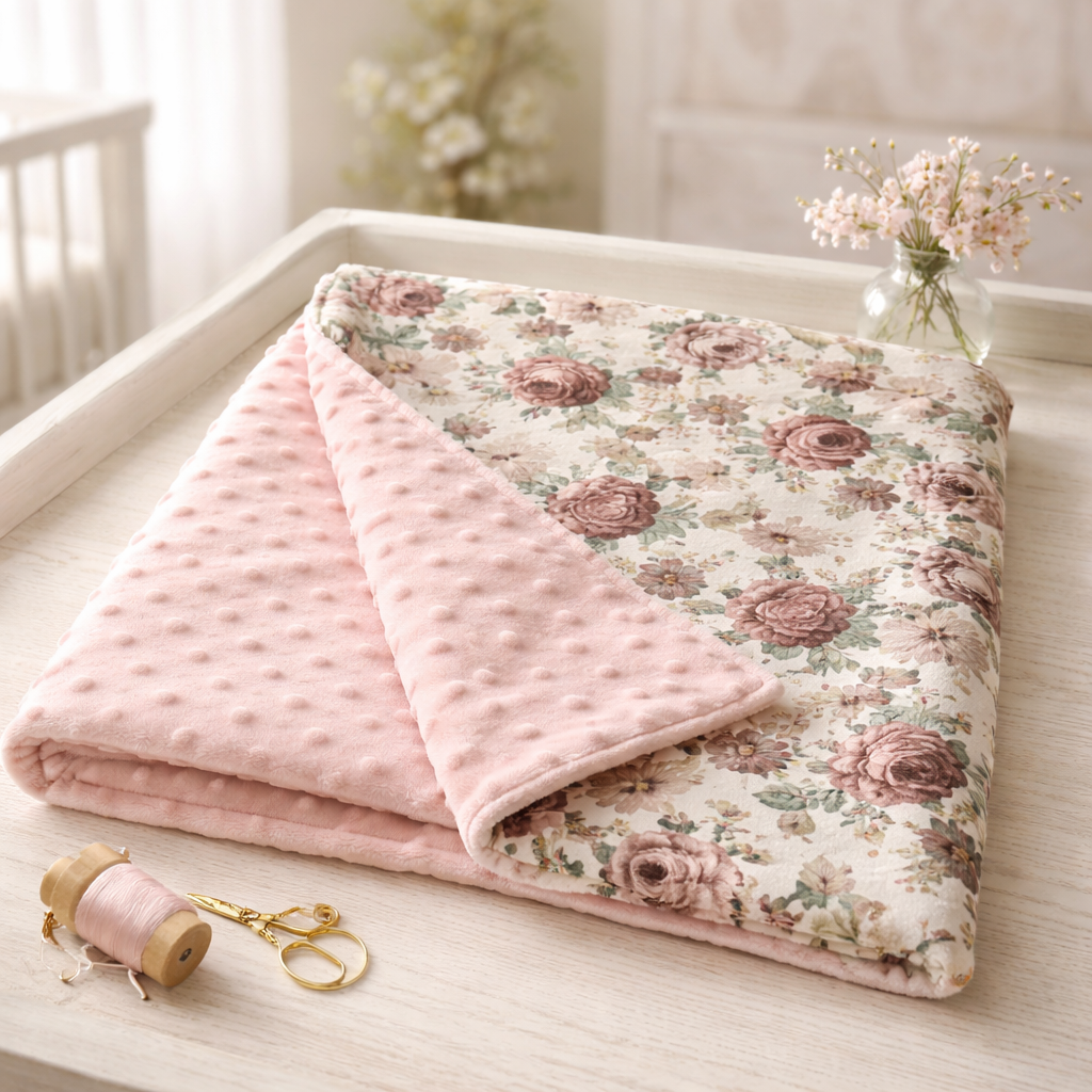 Couverture pour bébé Minky pour fille personnalisé