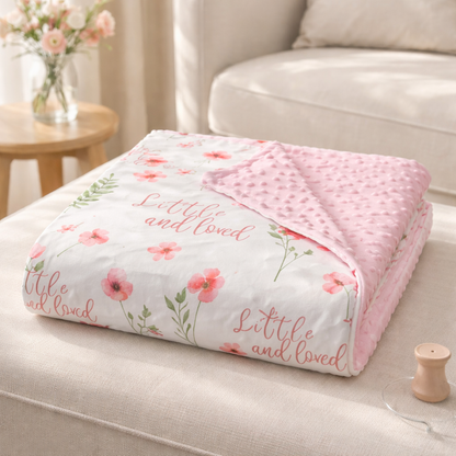 Couverture pour bébé Minky pour fille personnalisé