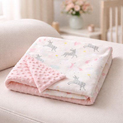 Couverture pour bébé Minky pour fille personnalisé