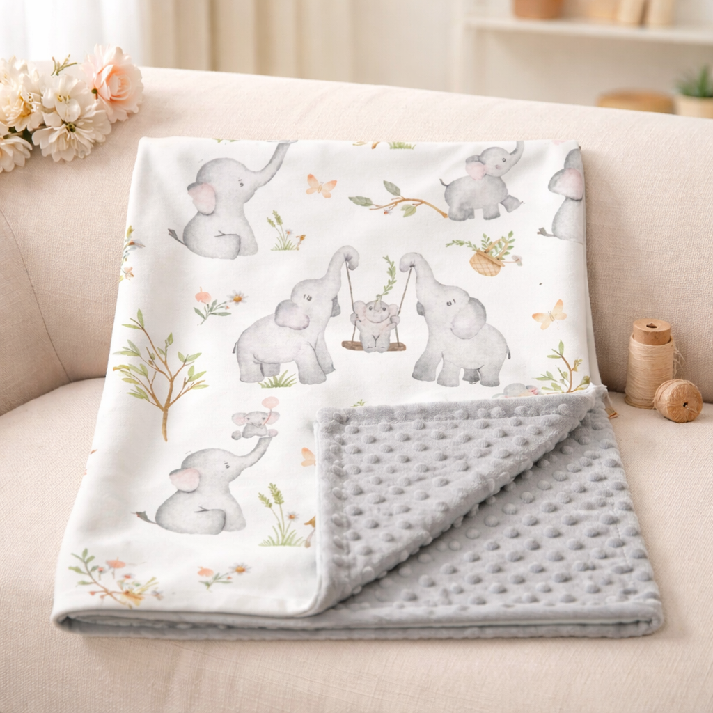 Couverture pour bébé Minky pour fille personnalisé