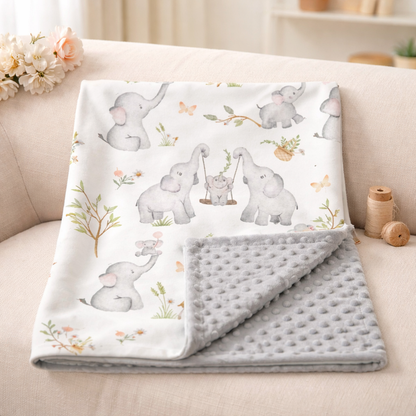 Couverture pour bébé Minky pour fille personnalisé