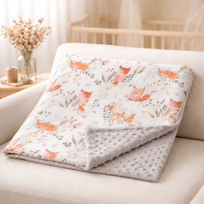 Couverture pour bébé Minky pour fille personnalisé